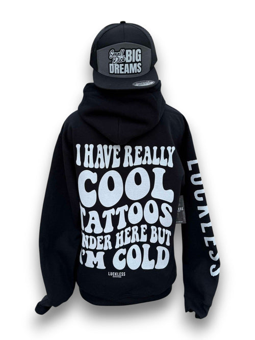 Cool Tattoos Hoodie | Black - Mint - Pink